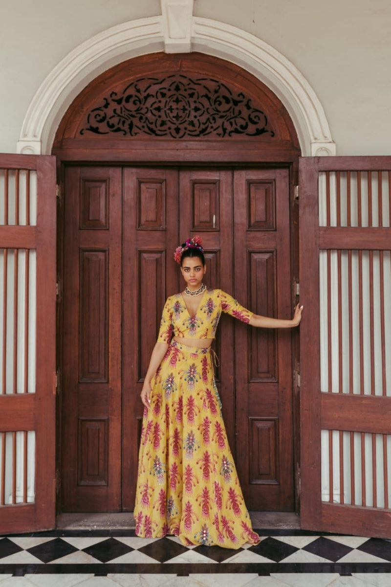 Sariska Silk Lehenga Set With Dupatta silk Indo-Western Wear by JodiLife for women Worldwide