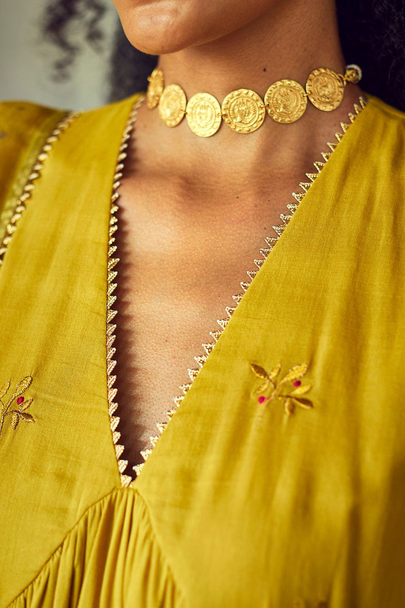 Sarson Poshak (Set of 3) Kurta Sets by Khara Kapas for women Worldwide