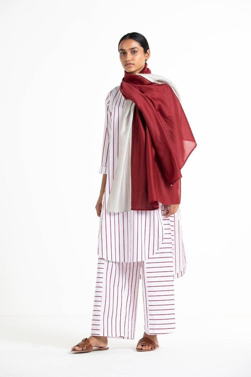 Scarf Crimson Red by THREE for women Worldwide