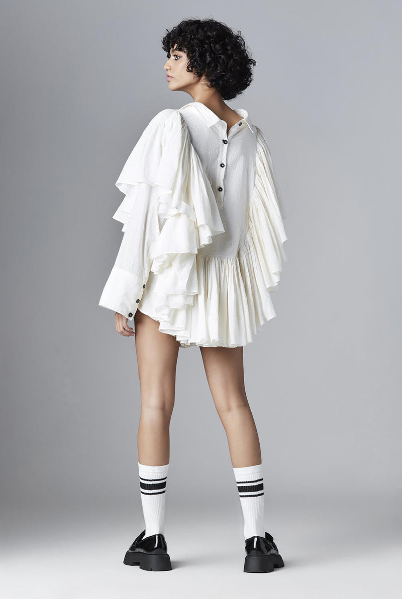 Selene Shirt Top & Tunics by Chola in white color for women Worldwide