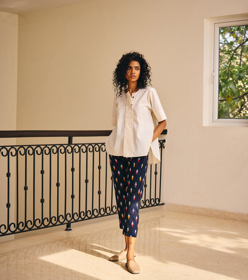 The Novelty Dress cotton by Khara Kapas in blue for women Worldwide