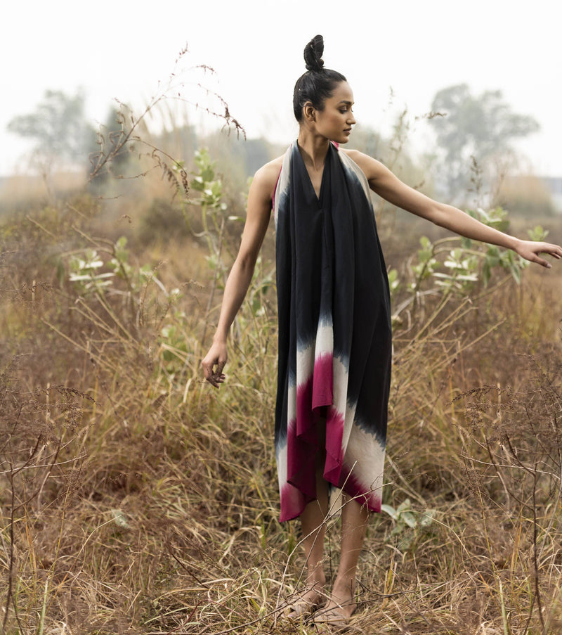 Shadows in the Woods Dress by Khara Kapas in black for women Worldwide