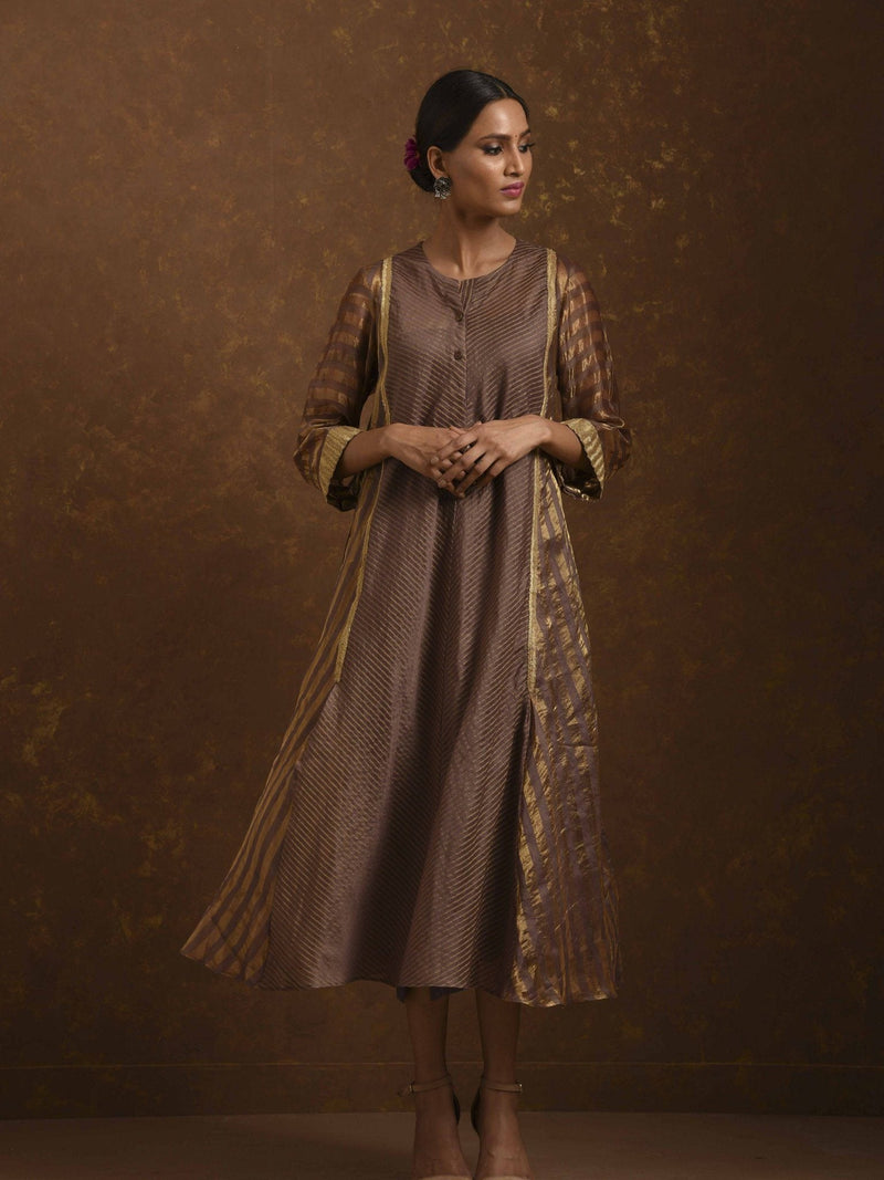 Shagufta Mocha and Gold Dress by Priti Prashant for women Worldwide