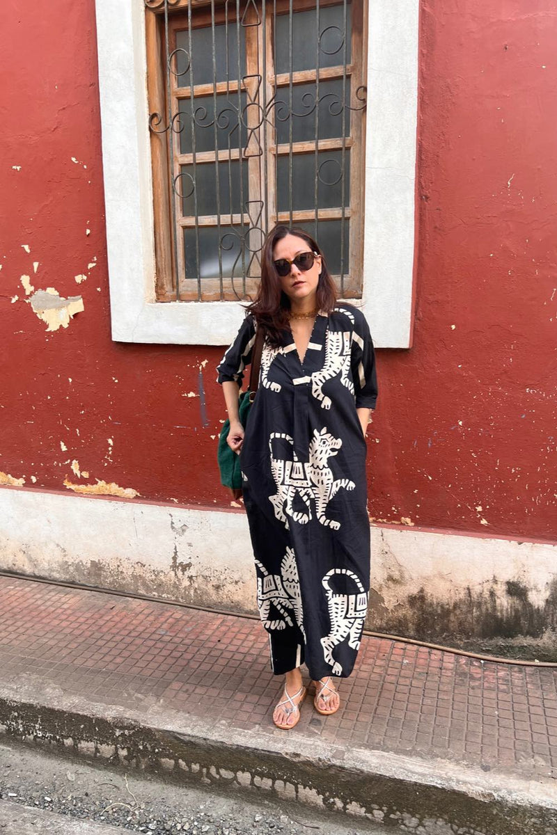 SHER KURTA SET (BLACK) Kurta Sets by Yam for women Worldwide