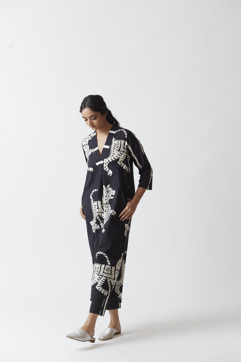 SHER KURTA SET (BLACK) Kurta Sets by Yam for women Worldwide