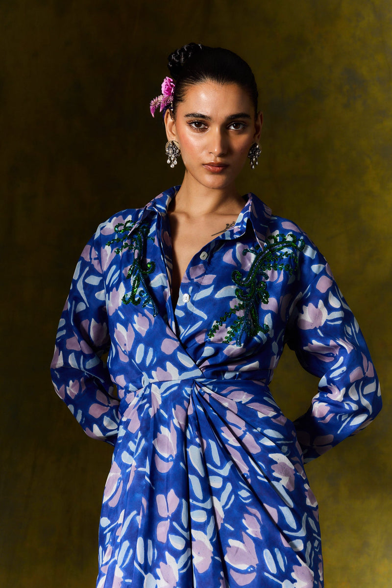 NEELAM SILK SHIRT DRESS silk by JodiLife for women Worldwide