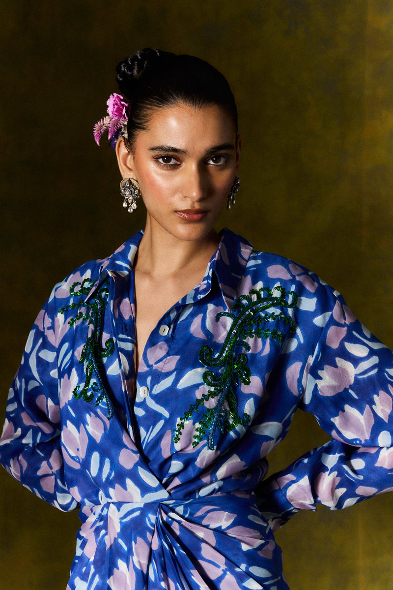 NEELAM SILK SHIRT DRESS silk by JodiLife for women Worldwide