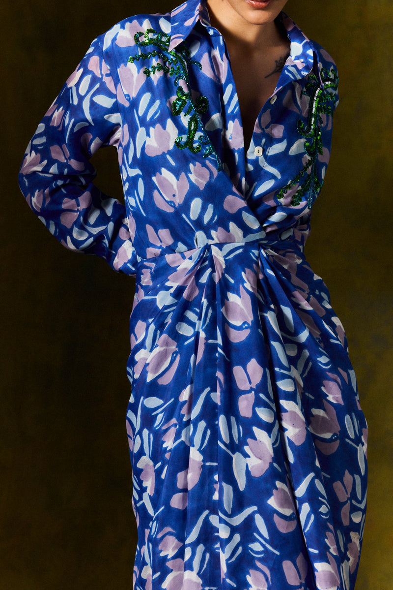 NEELAM SILK SHIRT DRESS silk by JodiLife for women Worldwide
