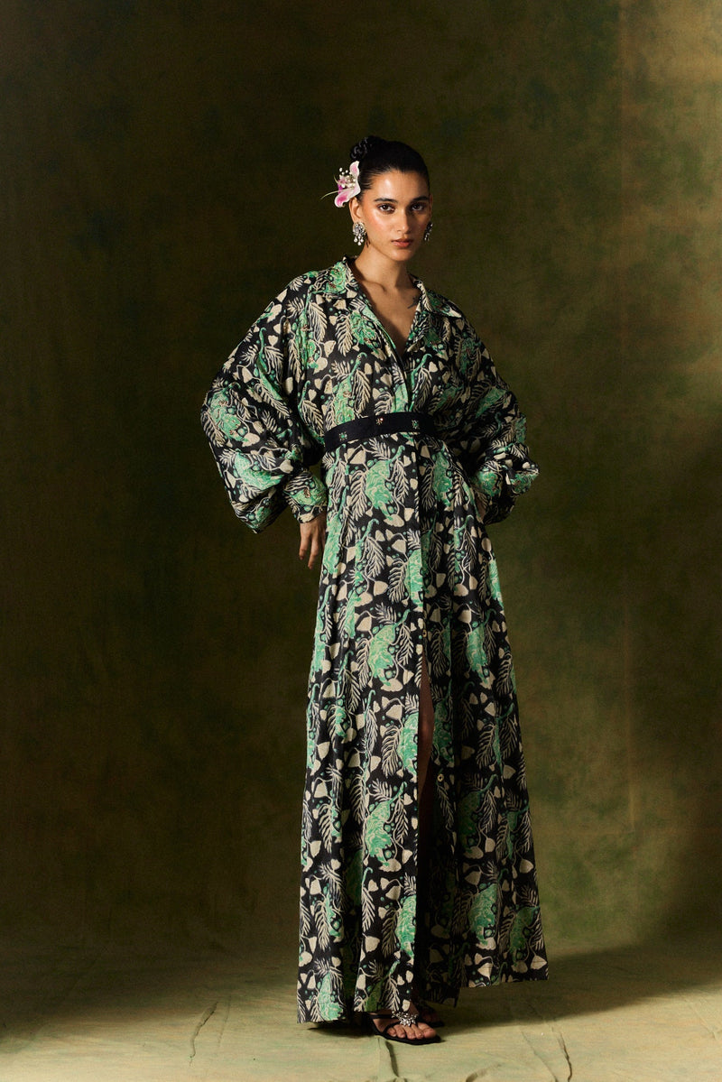 GULSHER SILK SHIRT DRESS satin by JodiLife for women Worldwide