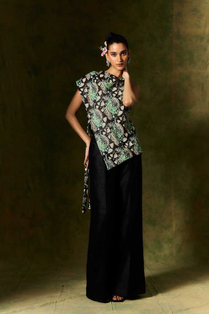 GULSHER SILK TROUSER SET satin by JodiLife for women Worldwide