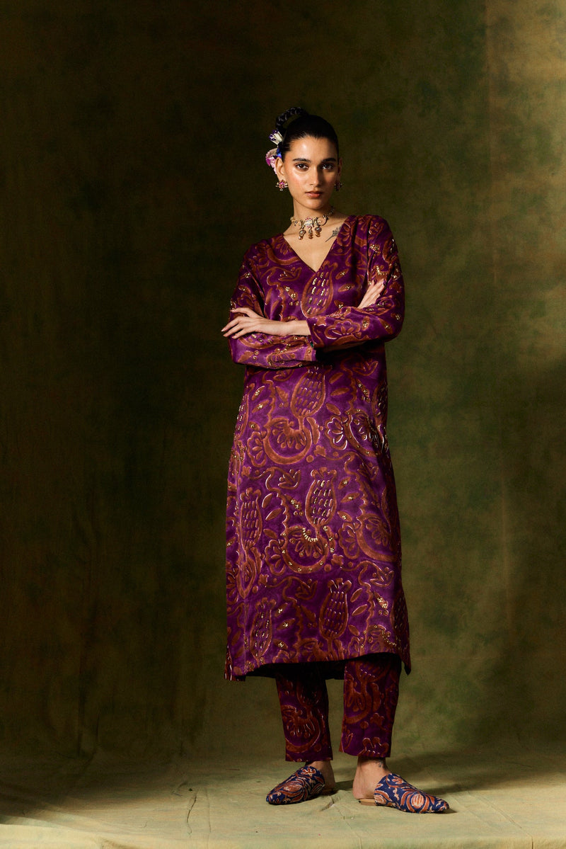 SAANJH SILK KURTA SET silk by JodiLife for women Worldwide