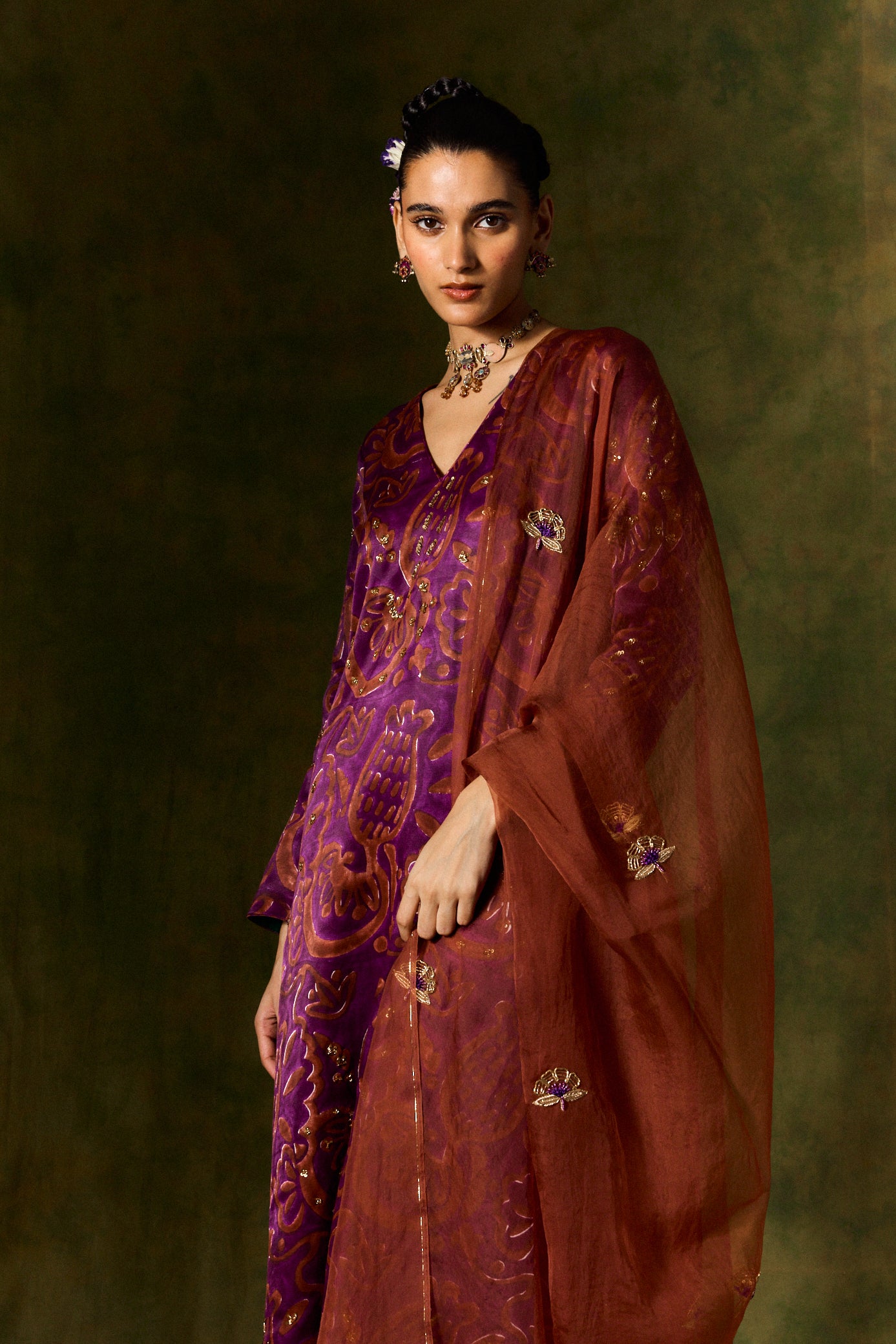 SAANJH SILK KURTA SET + DUPATTA