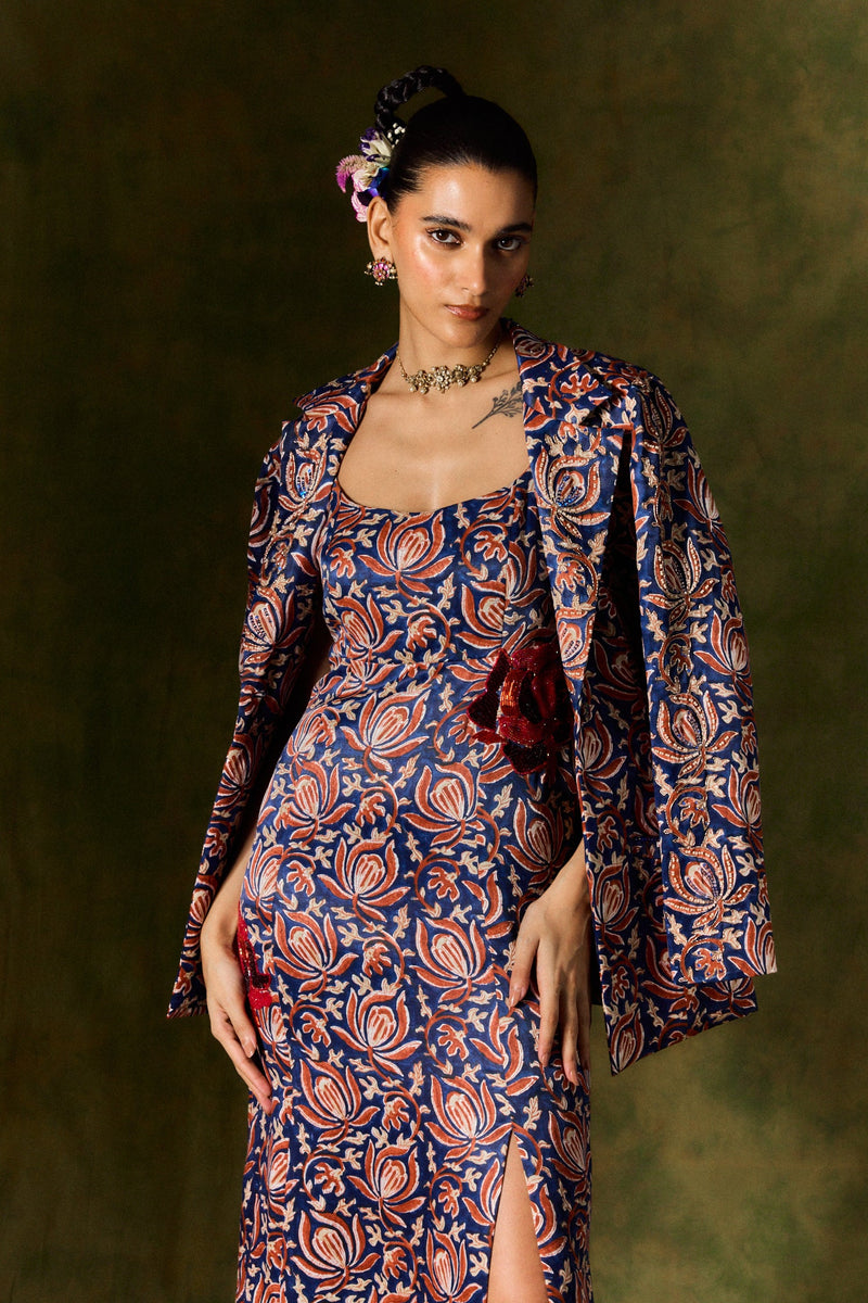 INAAYA SILK BLAZER AND SKIRT SET silk by JodiLife for women Worldwide