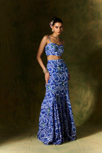 SHALIMAR SILK BRALETTE & SKIRT SET