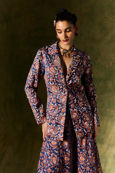 INAAYA SILK DRESS & BLAZER SET