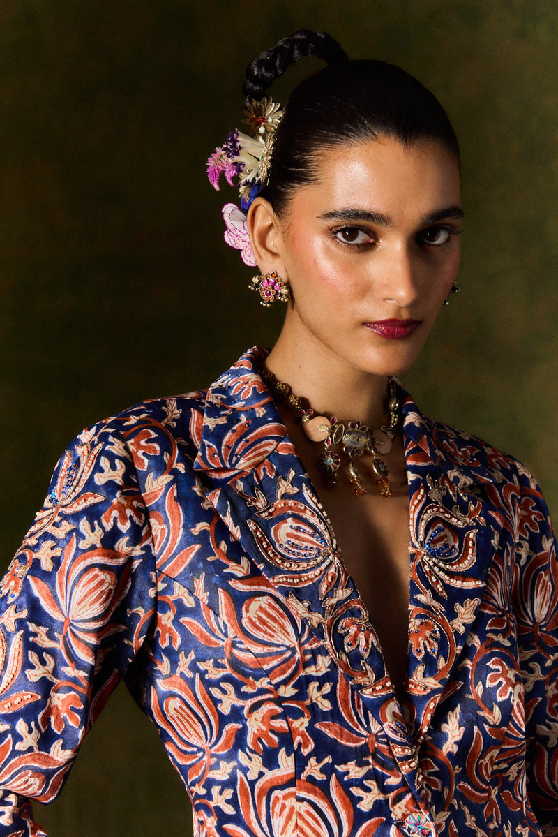 INAAYA SILK DRESS & BLAZER SET silk by JodiLife for women Worldwide