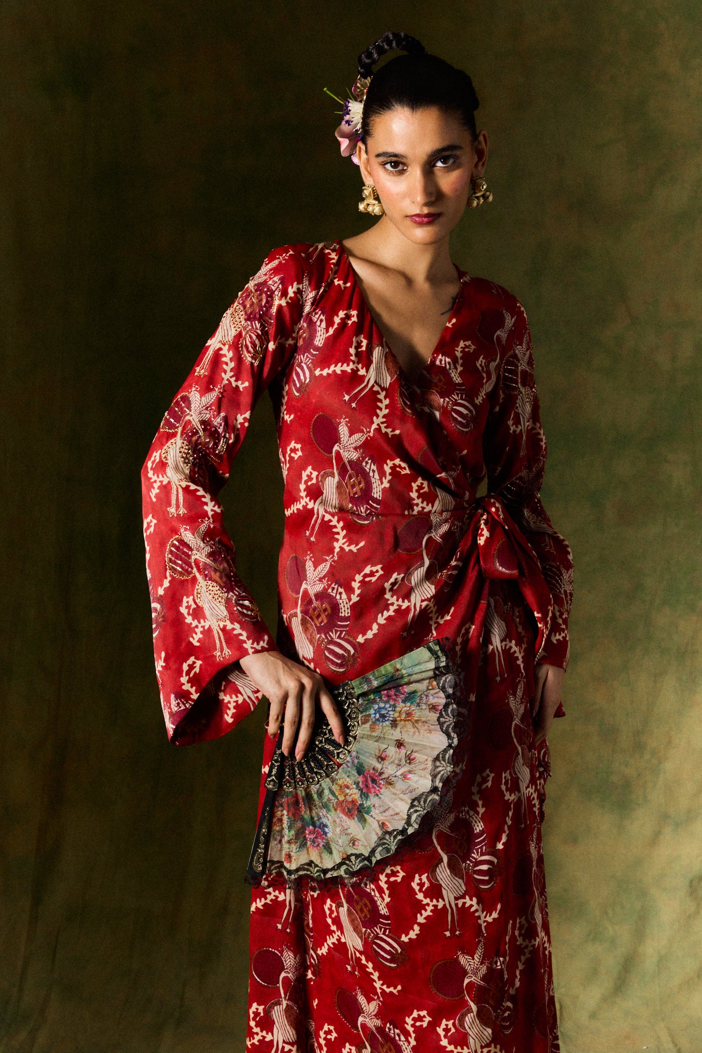 NOURA SILK WRAP DRESS