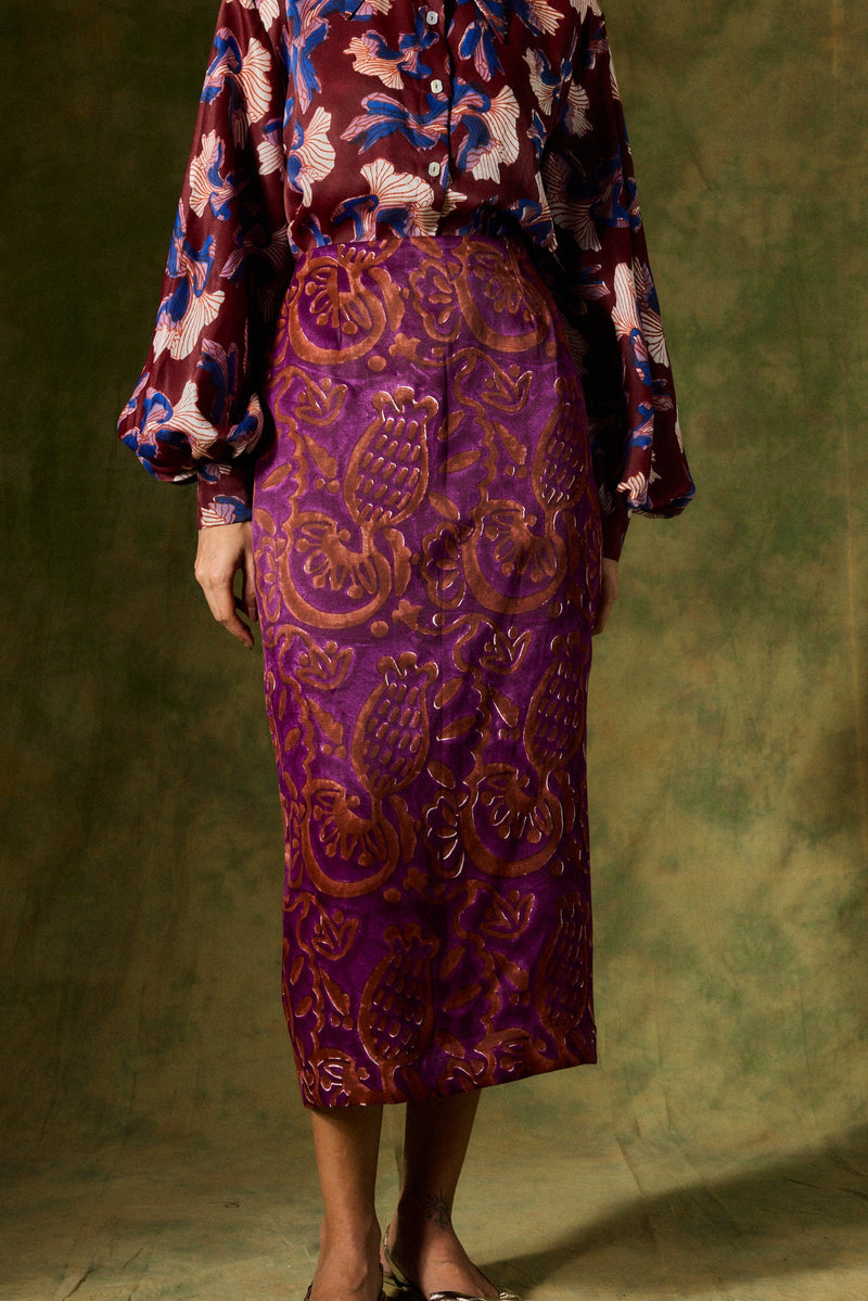 SAANJH SILK PENCIL SKIRT silk by JodiLife for women Worldwide