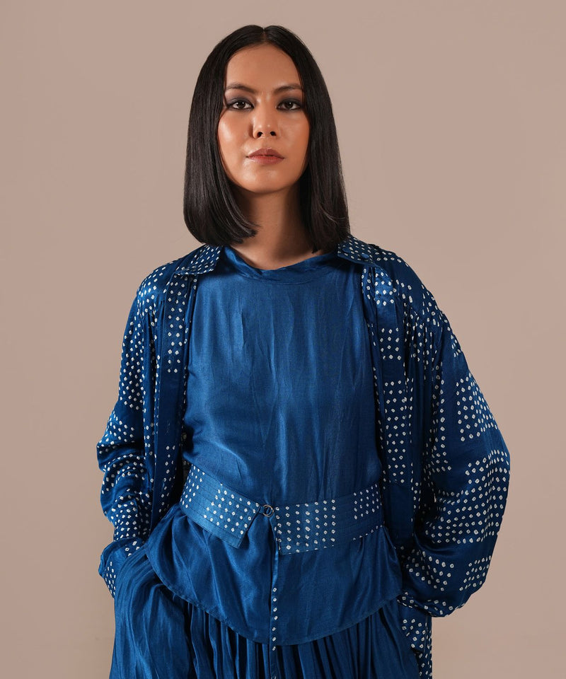 SILK REVERIE SET silk by Indigo Dreams in blue color for women Worldwide