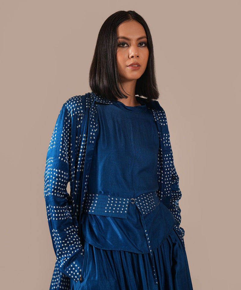 SILK REVERIE SET silk by Indigo Dreams in blue color for women Worldwide