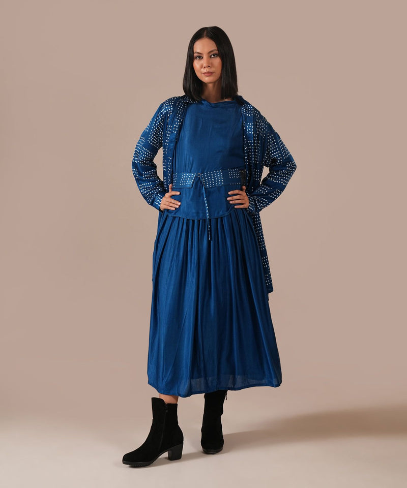 SILK REVERIE SET silk by Indigo Dreams in blue color for women Worldwide
