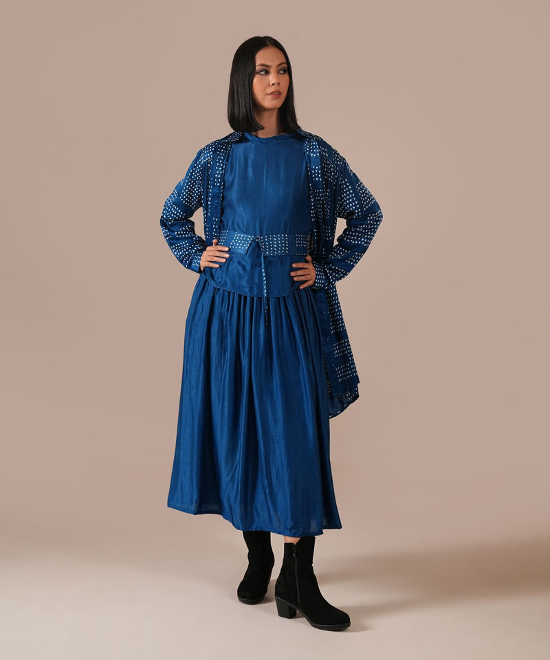 SILK REVERIE SET silk by Indigo Dreams in blue color for women Worldwide