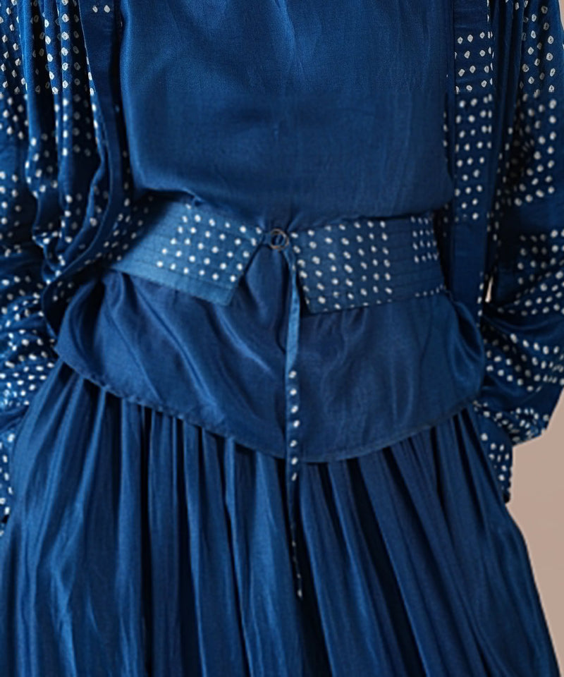 SILK REVERIE SET silk by Indigo Dreams in blue color for women Worldwide