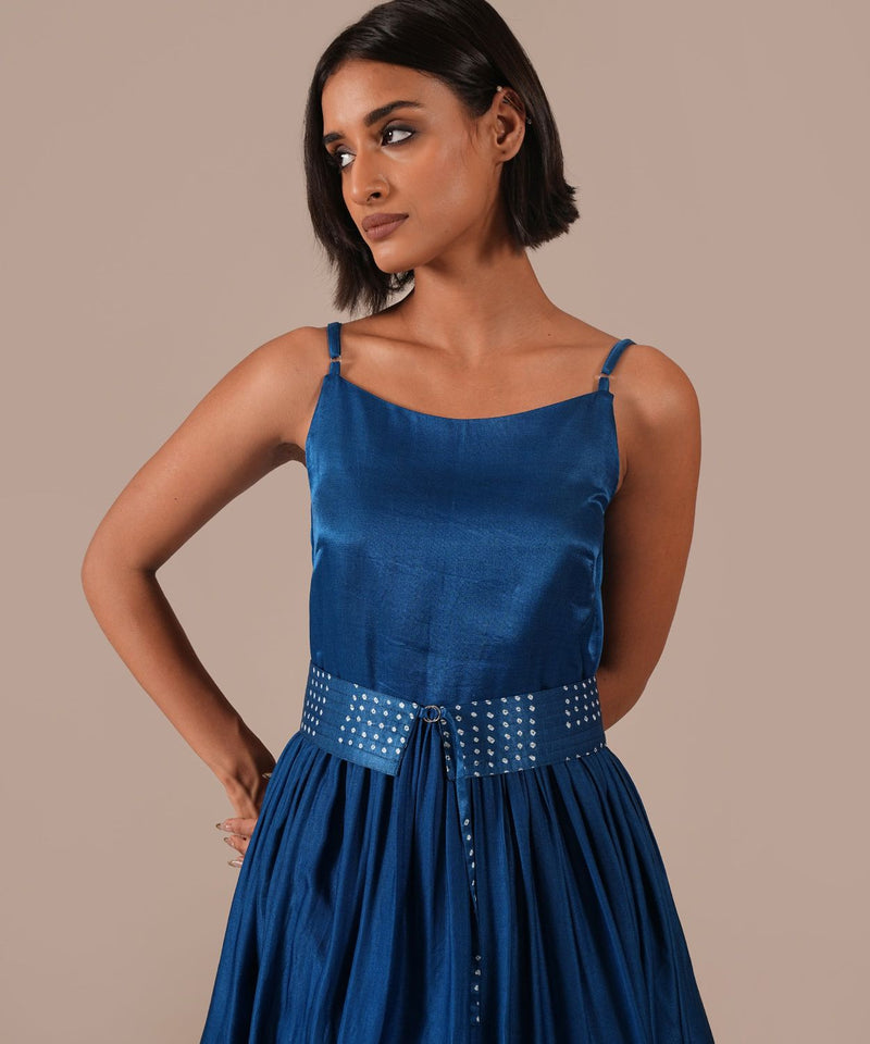 SILK SONATA DRESS silk by Indigo Dreams in blue color for women Worldwide
