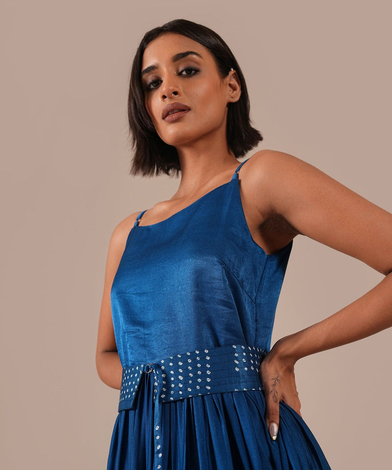 SILK SONATA DRESS silk by Indigo Dreams in blue color for women Worldwide