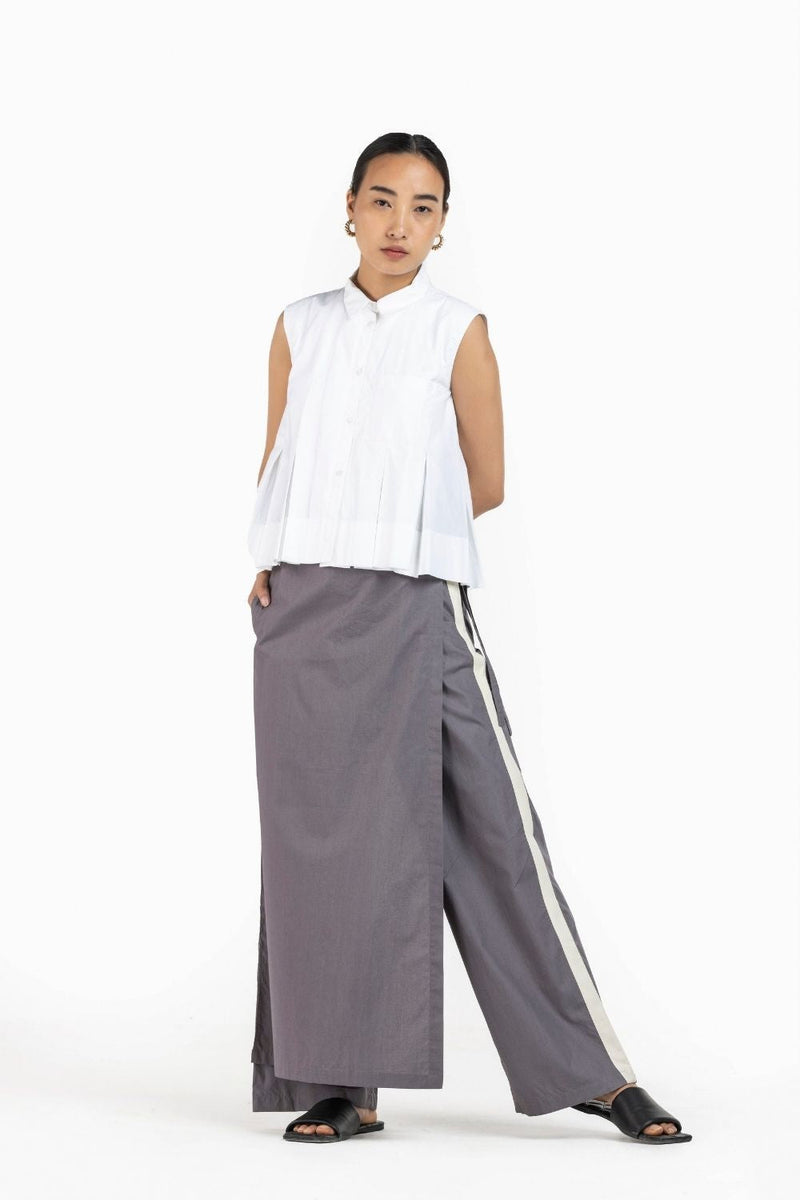 Sleeveless Pleat Top Co-ord Co-ord Set,Bottoms,Top & Tunics by THREE for women Worldwide