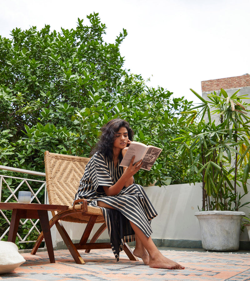 Smoke Kaftan Lounge Wear by Khara Kapas for women Worldwide