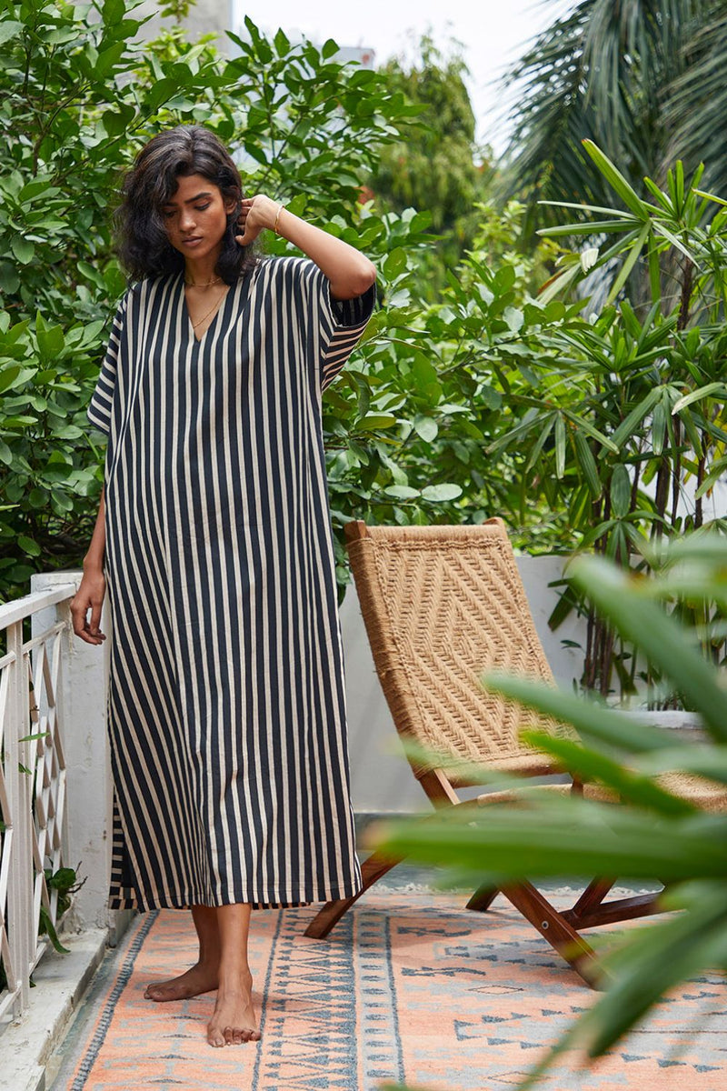 Smoke Kaftan Lounge Wear by Khara Kapas for women Worldwide