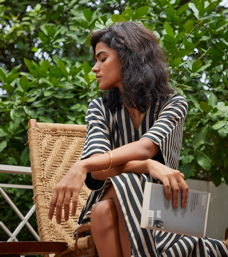 Smoke Kaftan Lounge Wear by Khara Kapas for women Worldwide