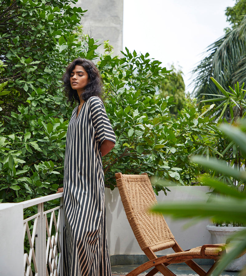 Smoke Kaftan Lounge Wear by Khara Kapas for women Worldwide
