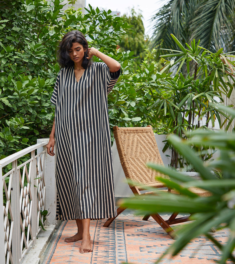 Smoke Kaftan Lounge Wear by Khara Kapas for women Worldwide