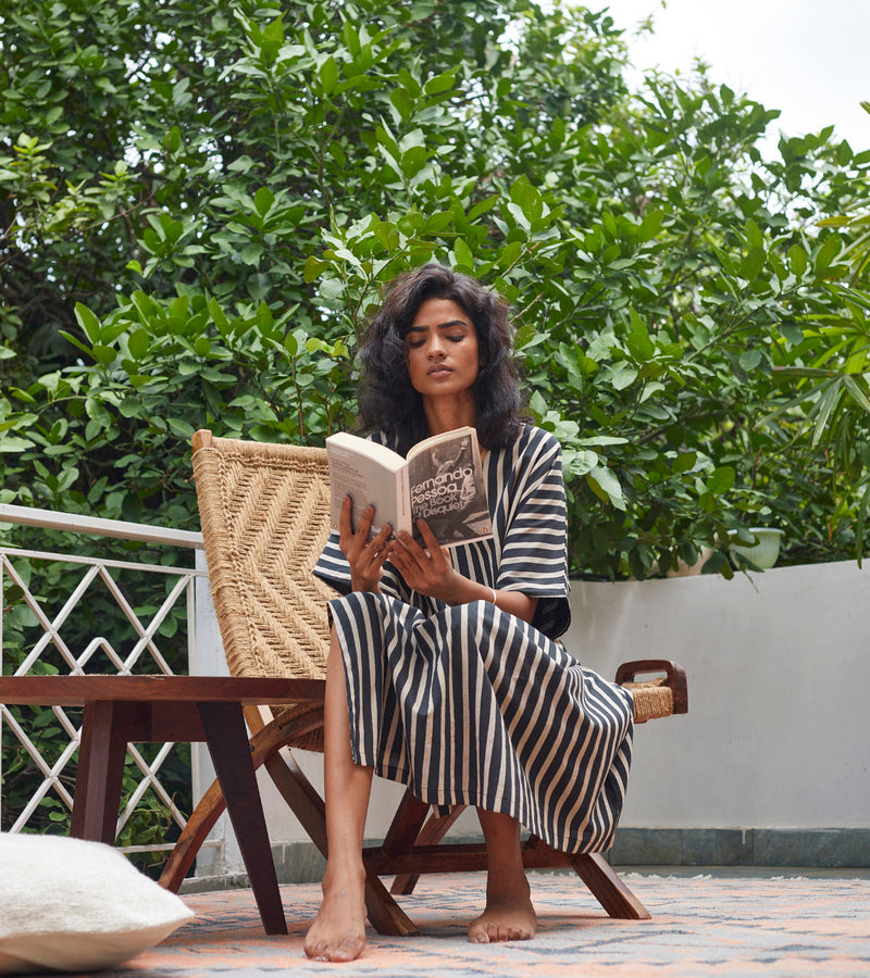 Smoke Kaftan Lounge Wear by Khara Kapas for women Worldwide