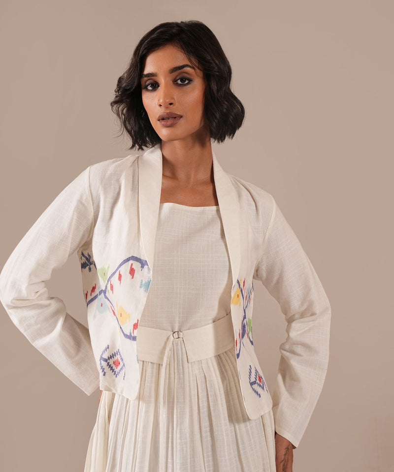 SNOW PETAL SET 100% cotton by Indigo Dreams in white color for women Worldwide