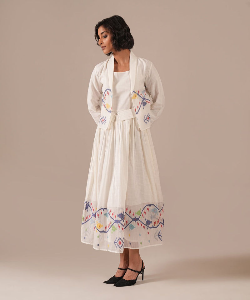 SNOW PETAL SET 100% cotton by Indigo Dreams in white color for women Worldwide