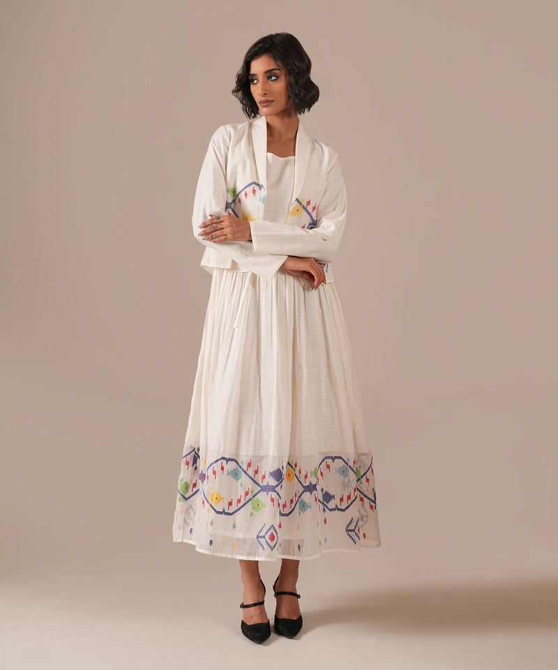 SNOW PETAL SET 100% cotton by Indigo Dreams in white color for women Worldwide