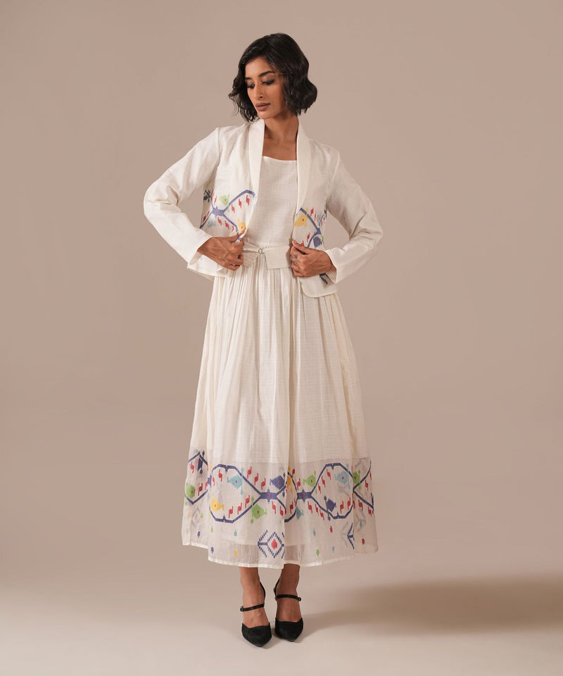 SNOW PETAL SET 100% cotton by Indigo Dreams in white color for women Worldwide