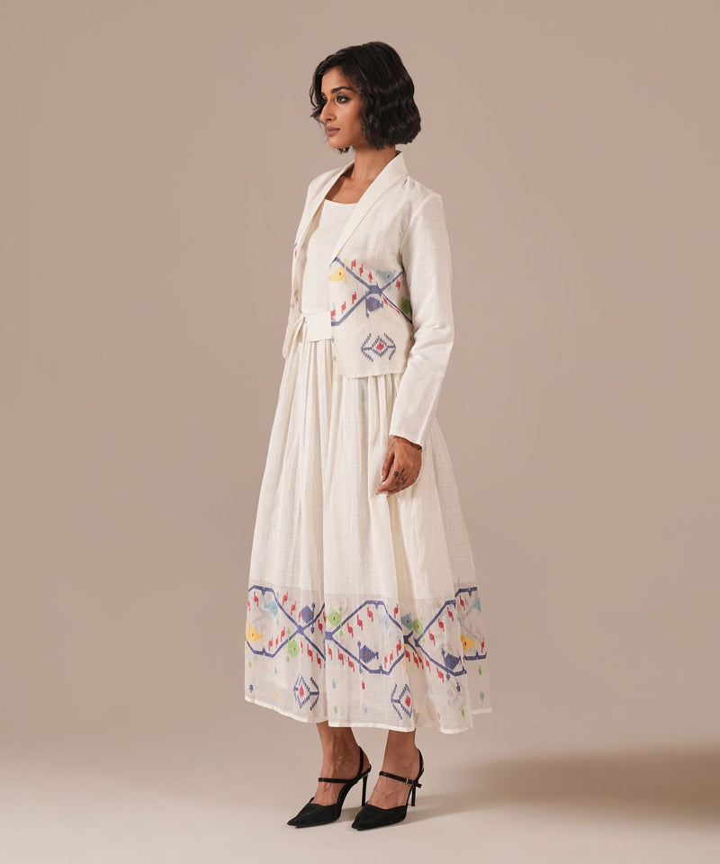 SNOW PETAL SET 100% cotton by Indigo Dreams in white color for women Worldwide
