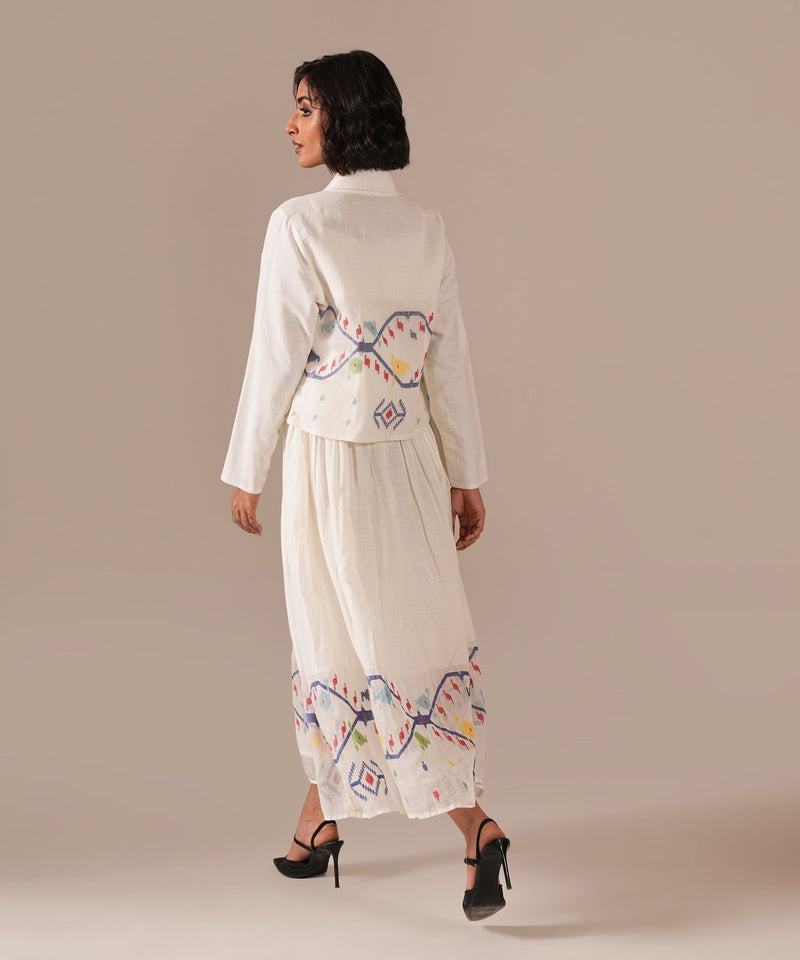 SNOW PETAL SET 100% cotton by Indigo Dreams in white color for women Worldwide