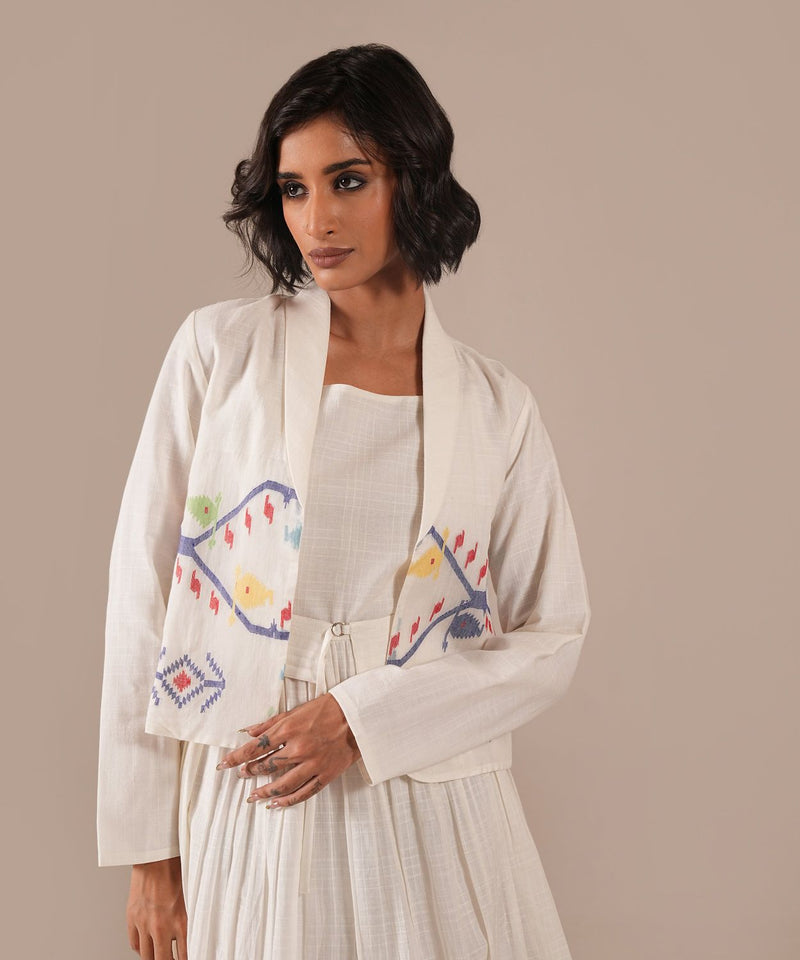SNOW PETAL SET 100% cotton by Indigo Dreams in white color for women Worldwide