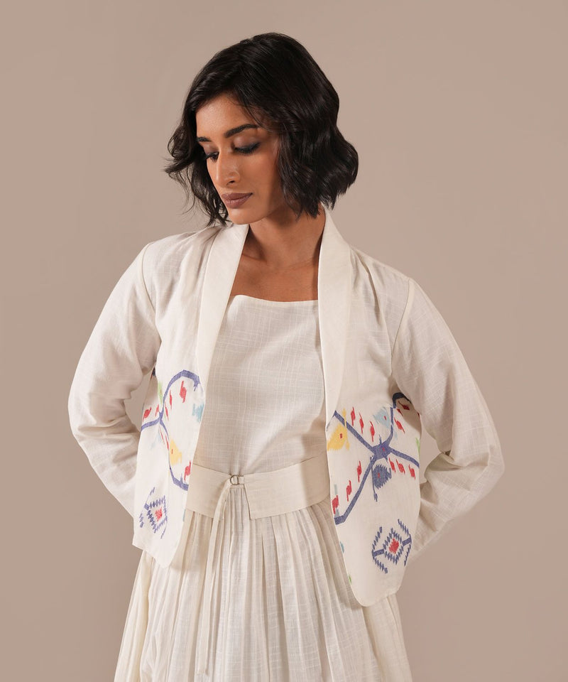 SNOW PETAL SET 100% cotton by Indigo Dreams in white color for women Worldwide