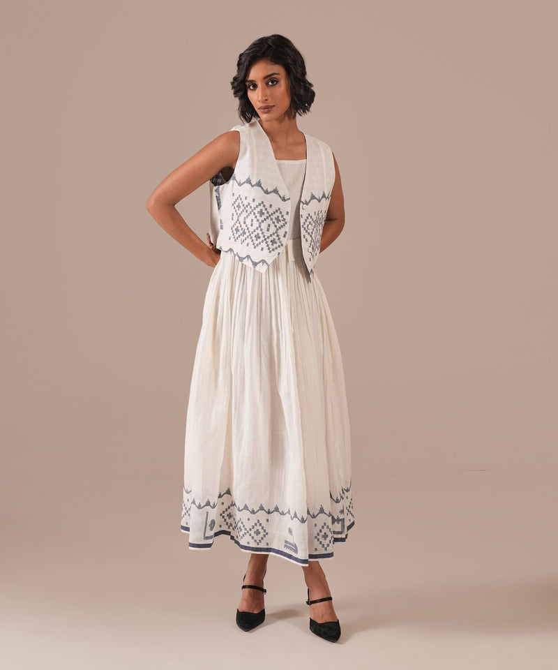 SNOWFLAKE DRIFT SET 100% cotton by Indigo Dreams in white color for women Worldwide