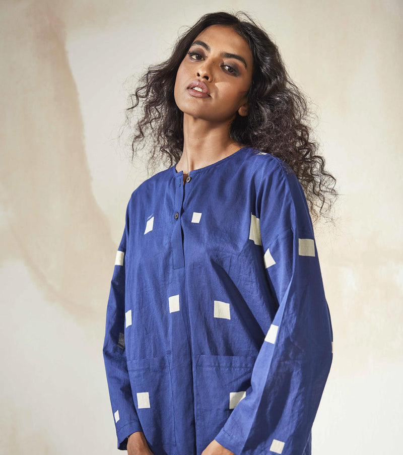 Space Co-ord Set Kurta Sets by Khara Kapas for women Worldwide