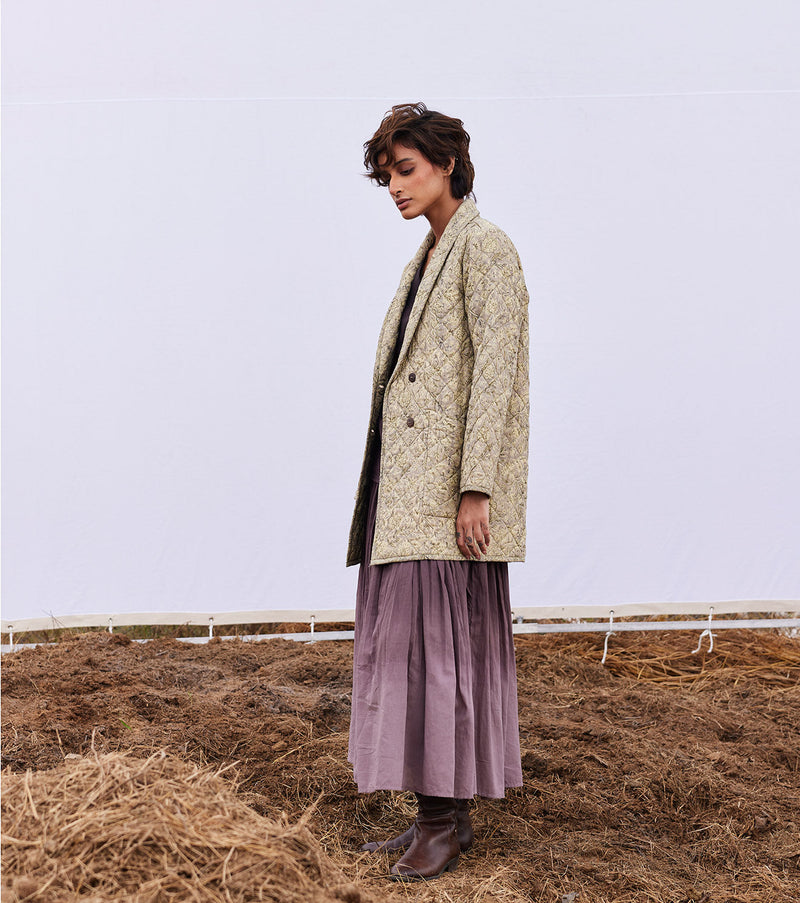 Stone floral jacket cotton by Khara Kapas in multi for women Worldwide