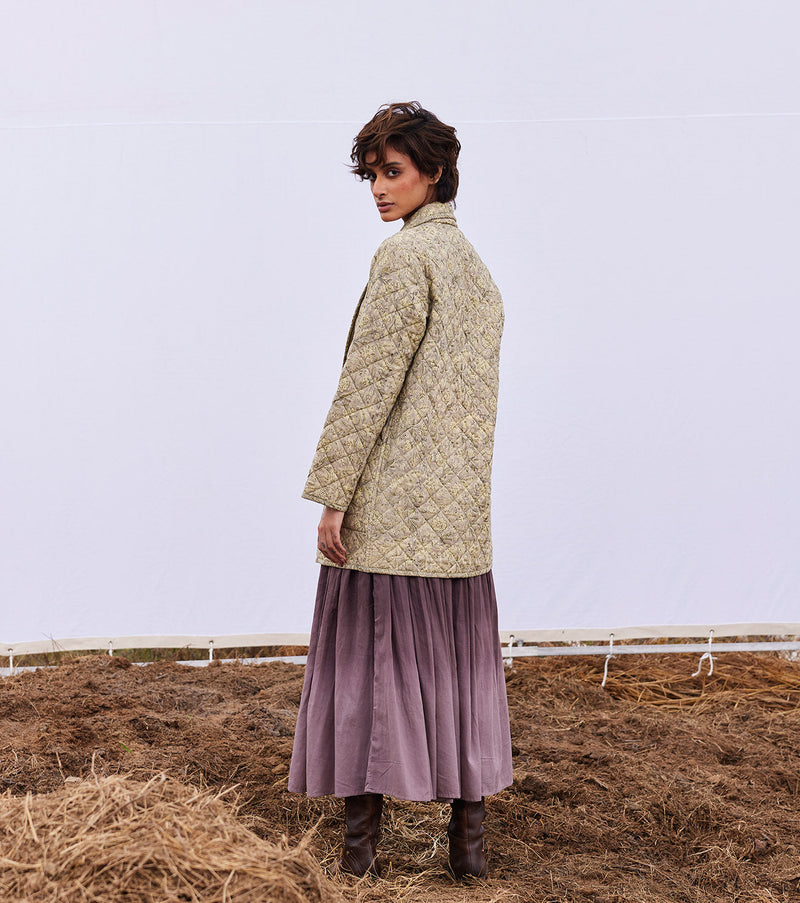 Stone floral jacket cotton by Khara Kapas in multi for women Worldwide