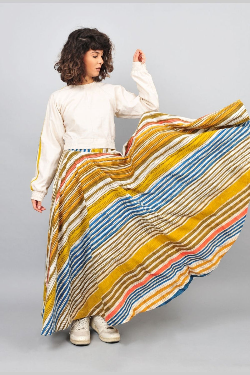 STRIPED SKIRT by Rias for women Worldwide