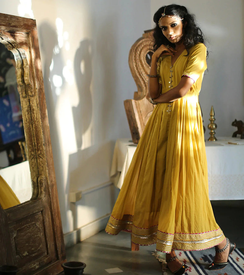 SUNBEAM GLOW GOWN Kurta Sets by Khara Kapas for women Worldwide